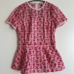 Michael Kors Luxury Floral Lace Peplum Top Size 0